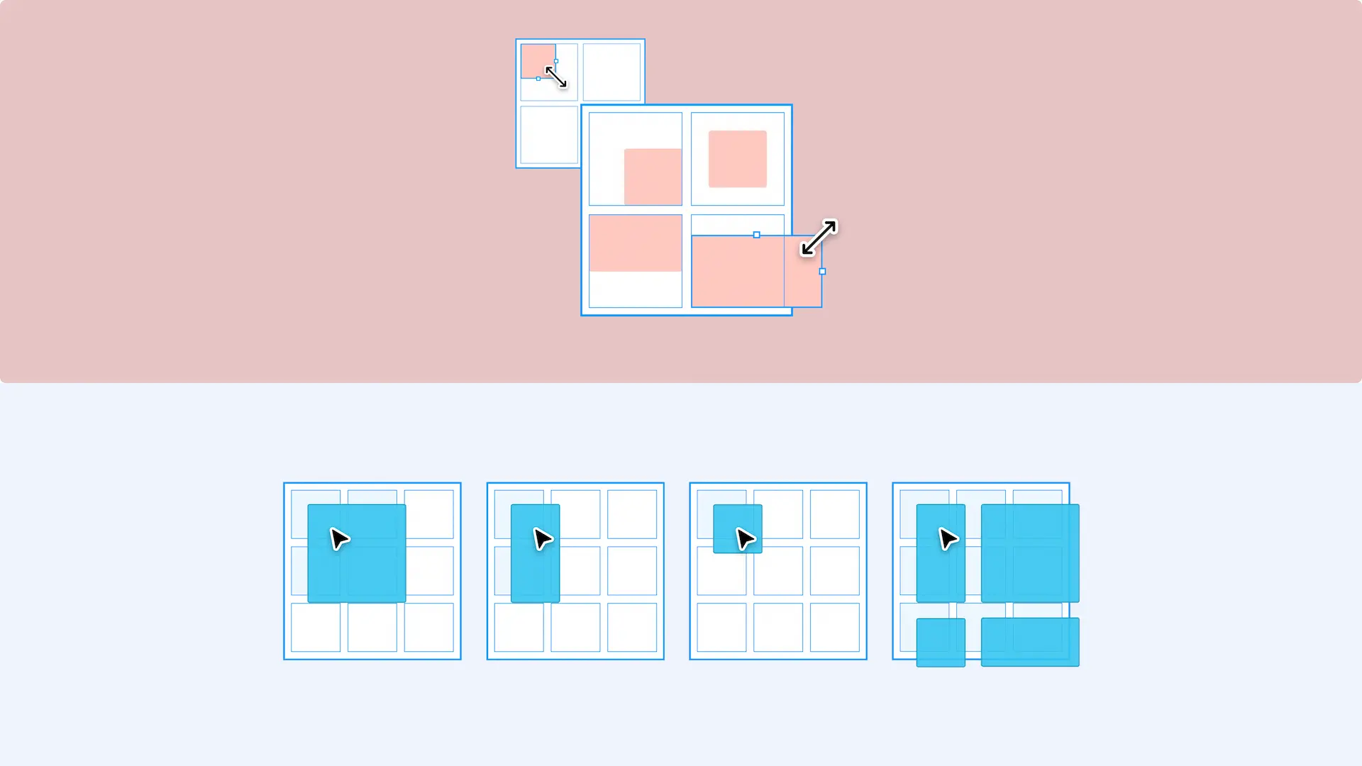 Fixed widget sizes snapping into the grid, replacing free-form resizing